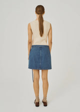 NINNI TIE DENIM SKIRT