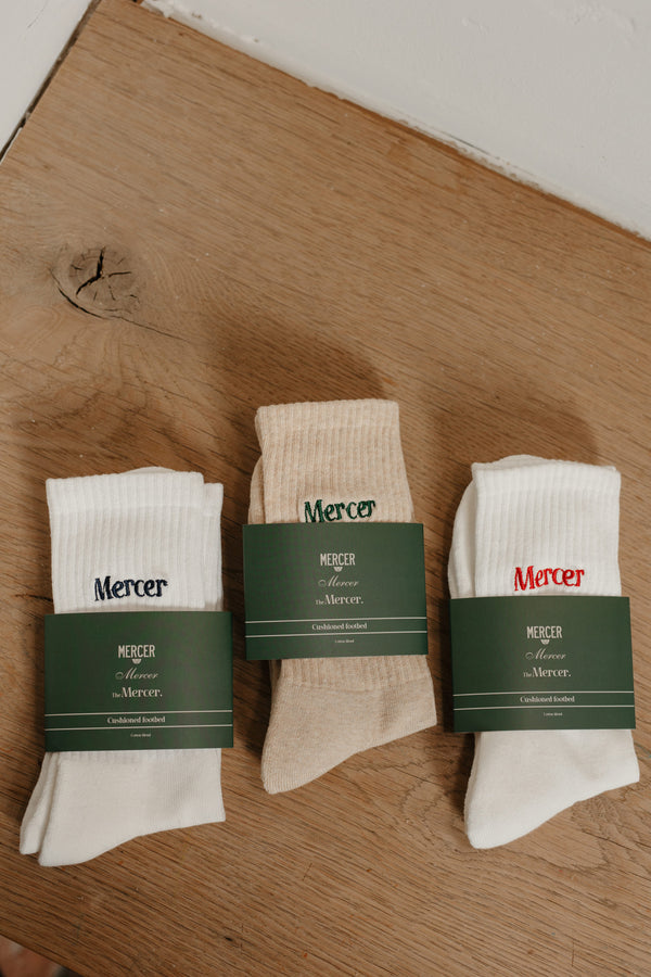 THE MERCER SOCKS OFF WHITE